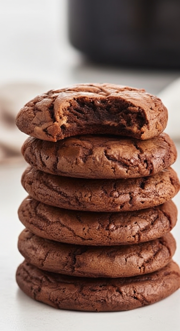 Air Fryer Chocolate Brownie Cookies