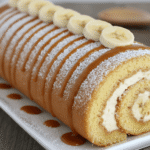 Caramel Banana Roll Cake Recipe