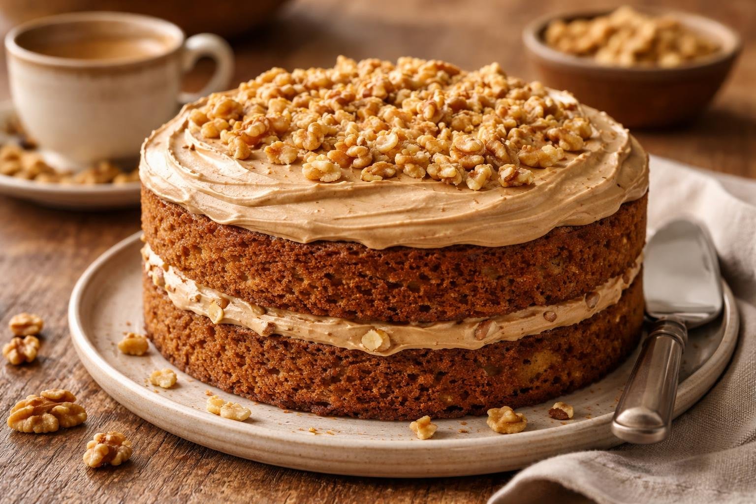 Hairy Bikers Coffee And Walnut Cake Recipe