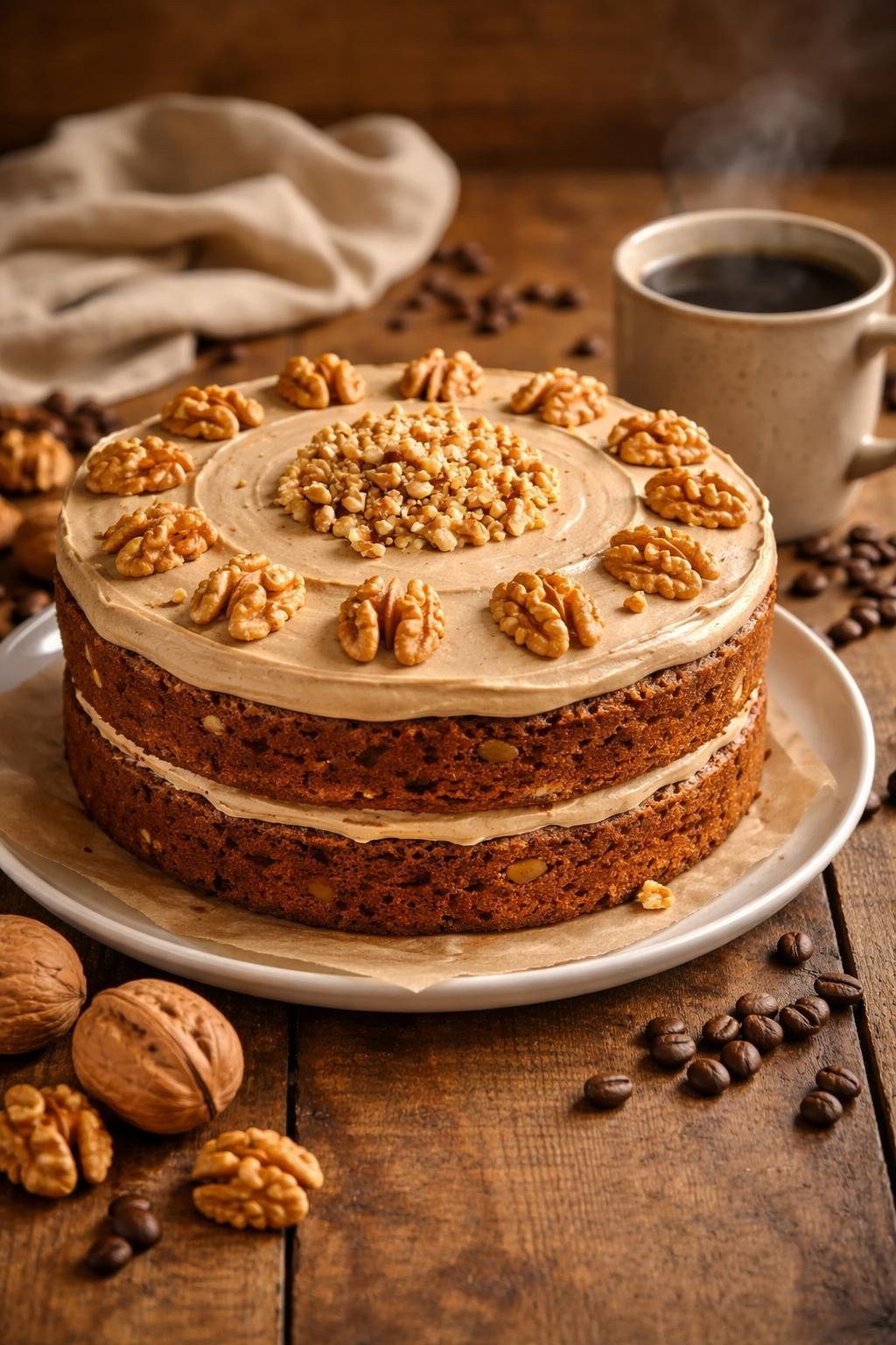 Hairy Bikers Coffee And Walnut Cake 