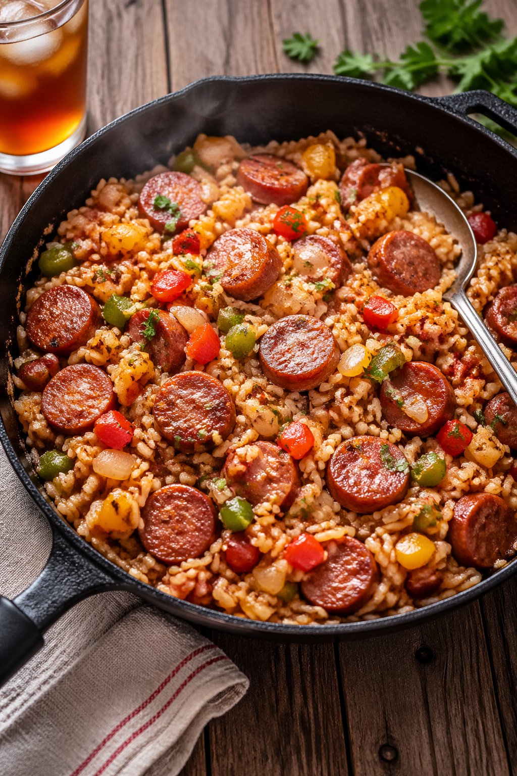 One-pan Cajun Sausage And Rice Skillet Recipe