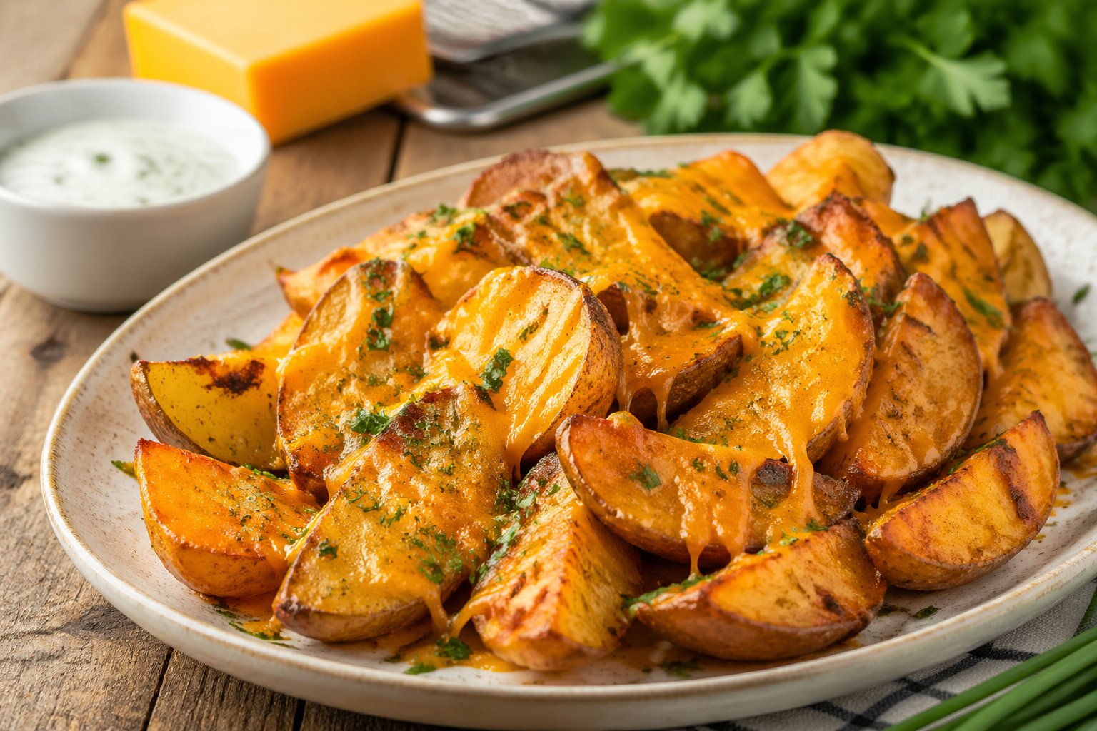 Cheesy Ranch Oven Roasted Potatoes Recipe