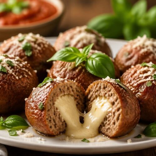 Mozzarella Stuffed Meatballs Recipe