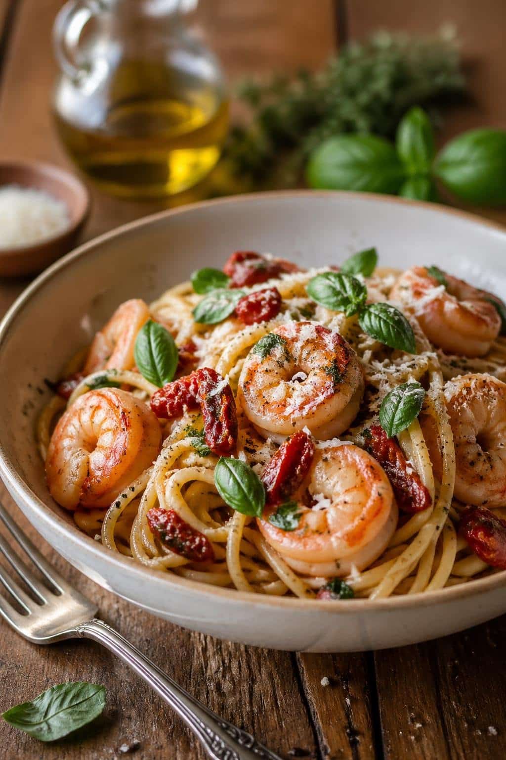Tuscan Shrimp & Sun-dried Tomato Pasta Recipe