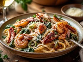 Tuscan Shrimp & Sun-dried Tomato Pasta Recipe