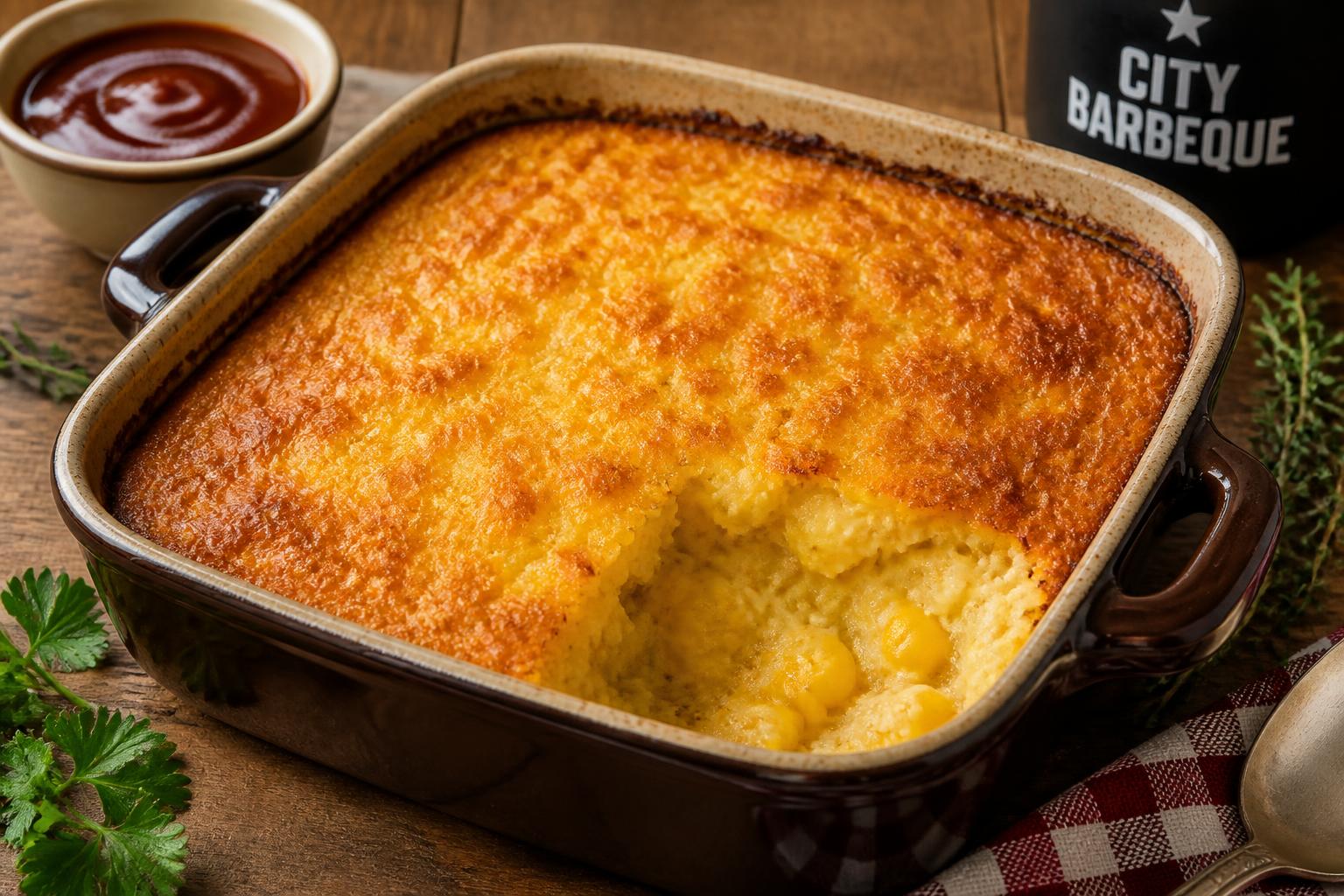 City Barbeque Corn Pudding Recipe