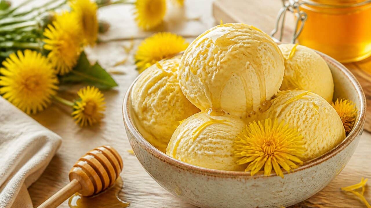 Dandelion Honey Ice Cream Recipe