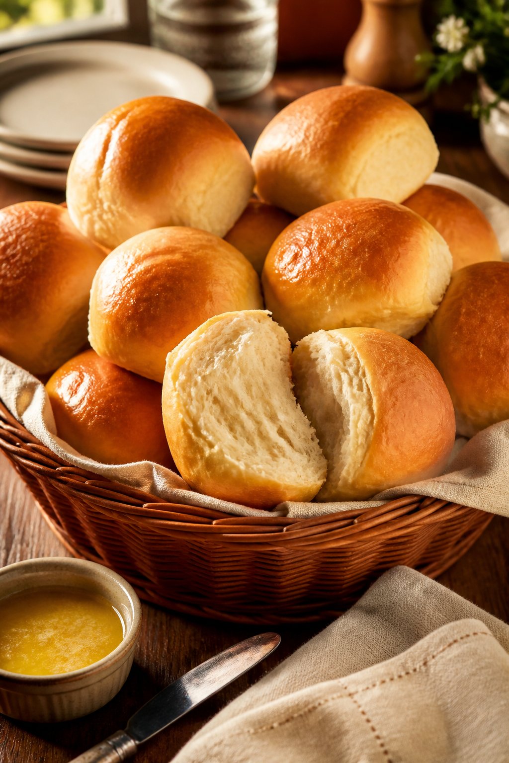 Golden Corral Dinner Rolls Recipe close-up, ready to serve