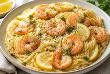 Lemon Garlic Shrimp Orzo Recipe