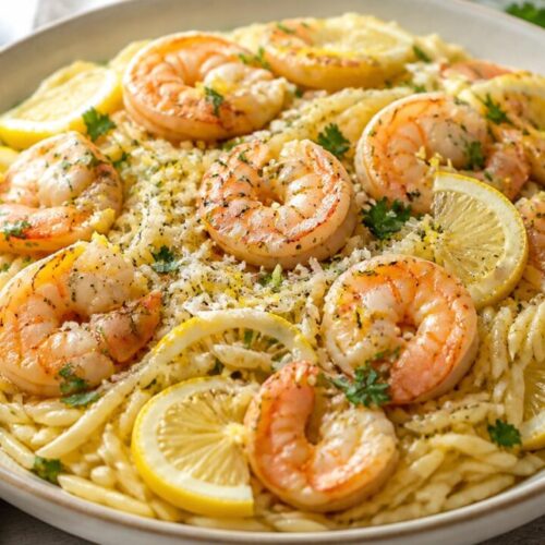 Lemon Garlic Shrimp Orzo Recipe