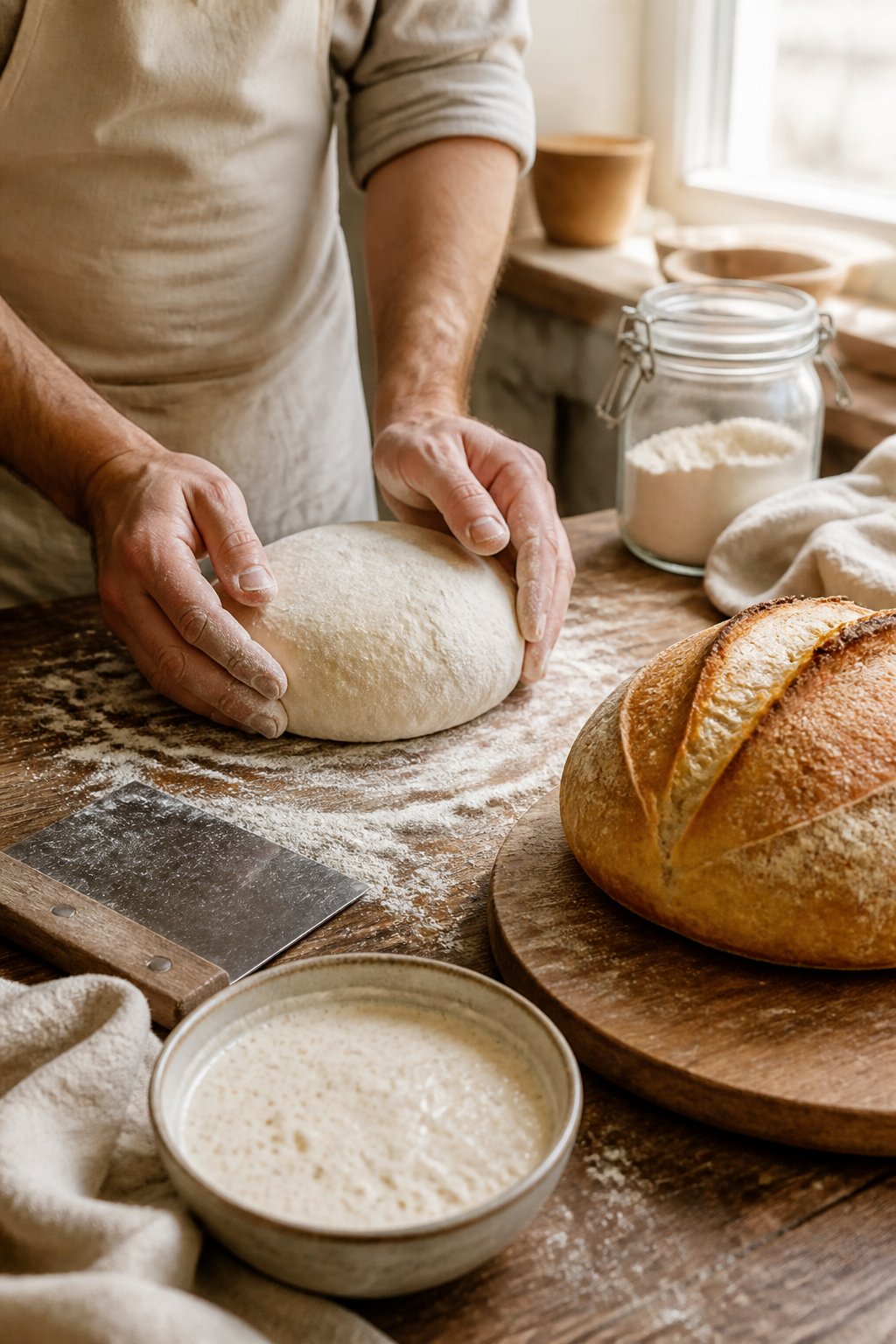 Paul Hollywood Sourdough Bread Recipe close-up, ready to serve