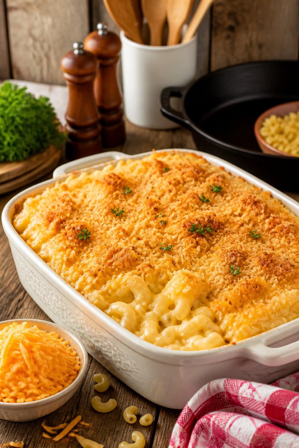 Pioneer Woman Mac And Cheese Recipe close-up, ready to serve