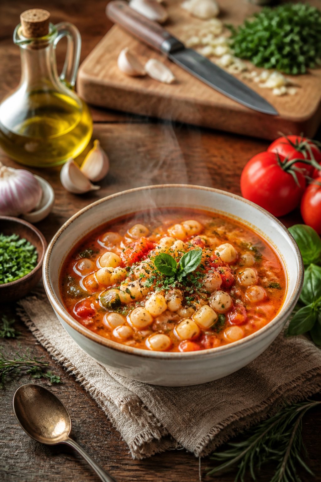 Stanley Tucci Pasta Fagioli Recipe close-up, ready to serve