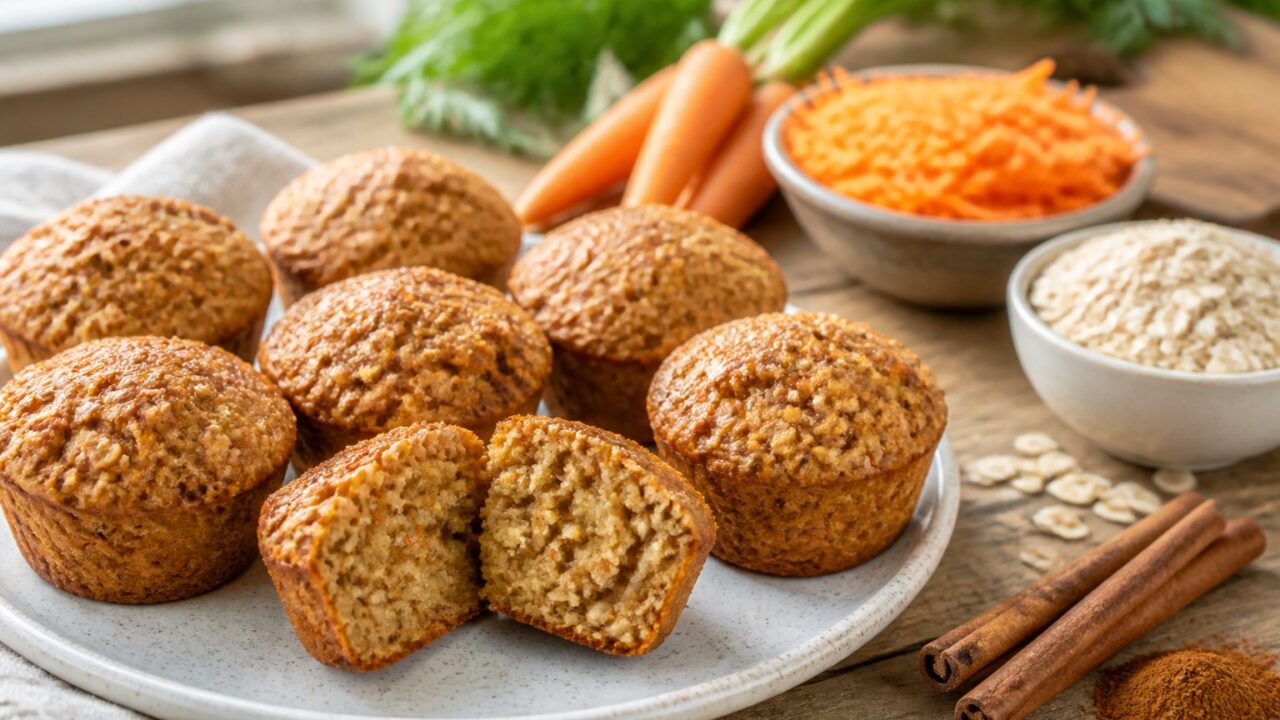 100 Calories Carrot Cake Muffins Recipe