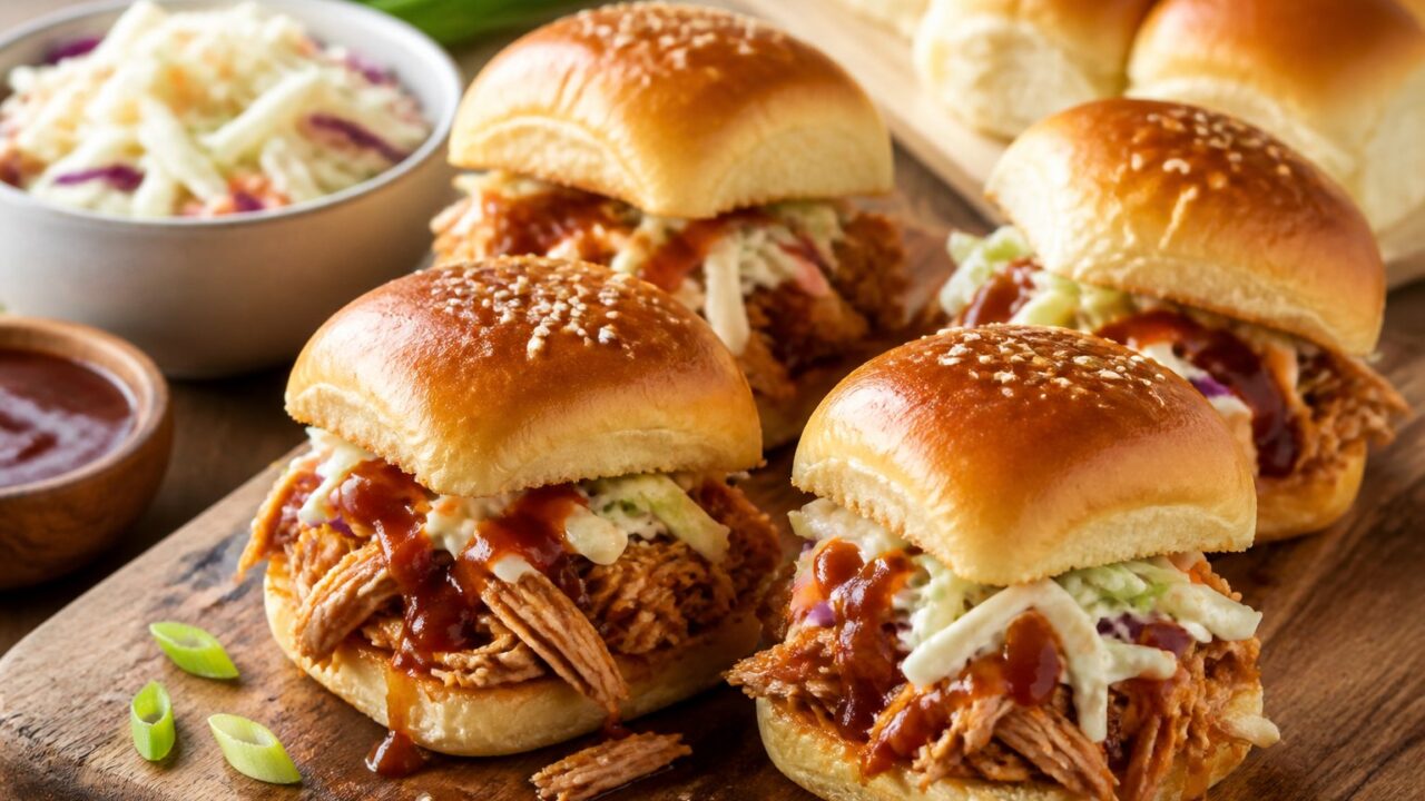 BBQ Chicken Sliders Hawaiian Rolls Recipe