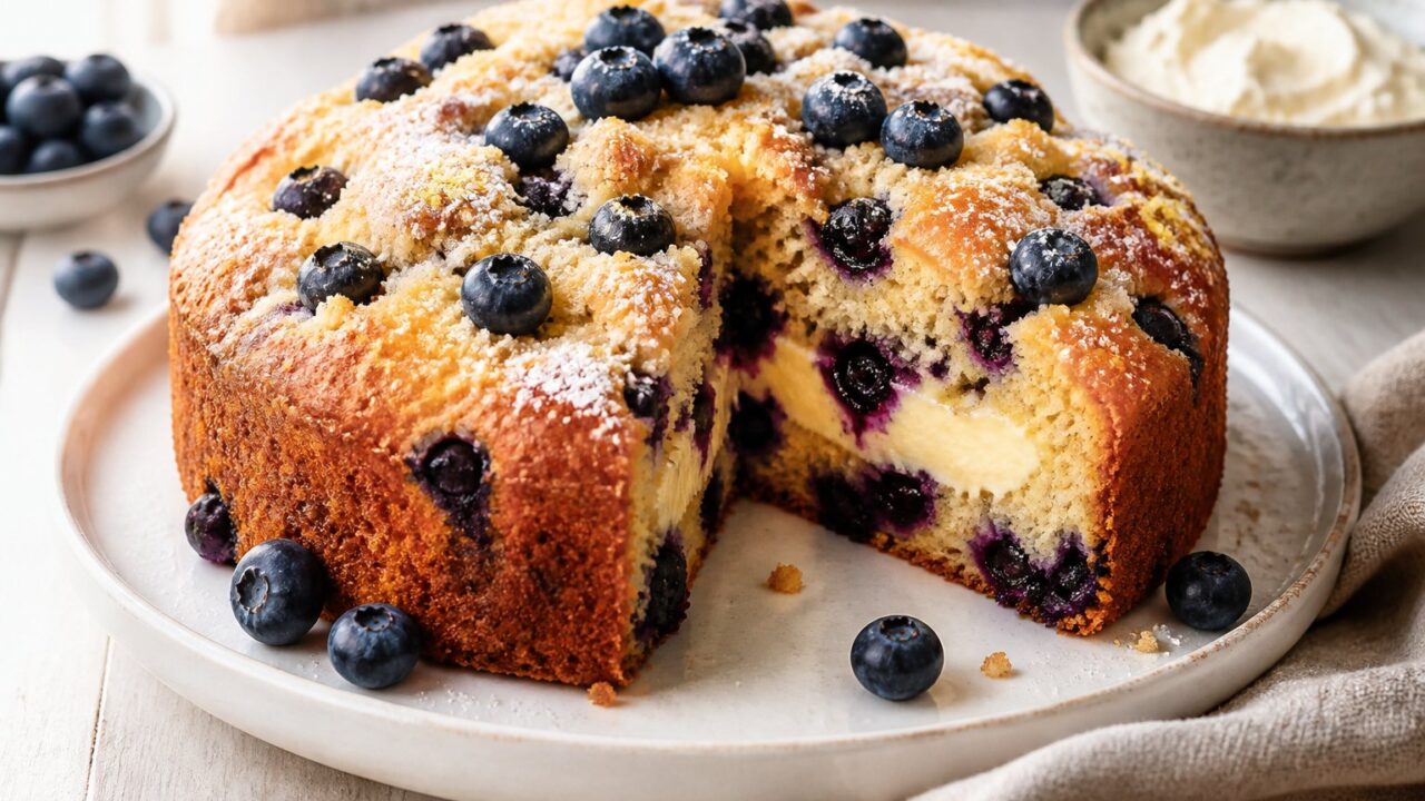 Blueberry Cream Cheese Muffin Cake Recipe