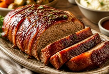 Bourbon BBQ Bacon Wrapped Meatloaf Recipe