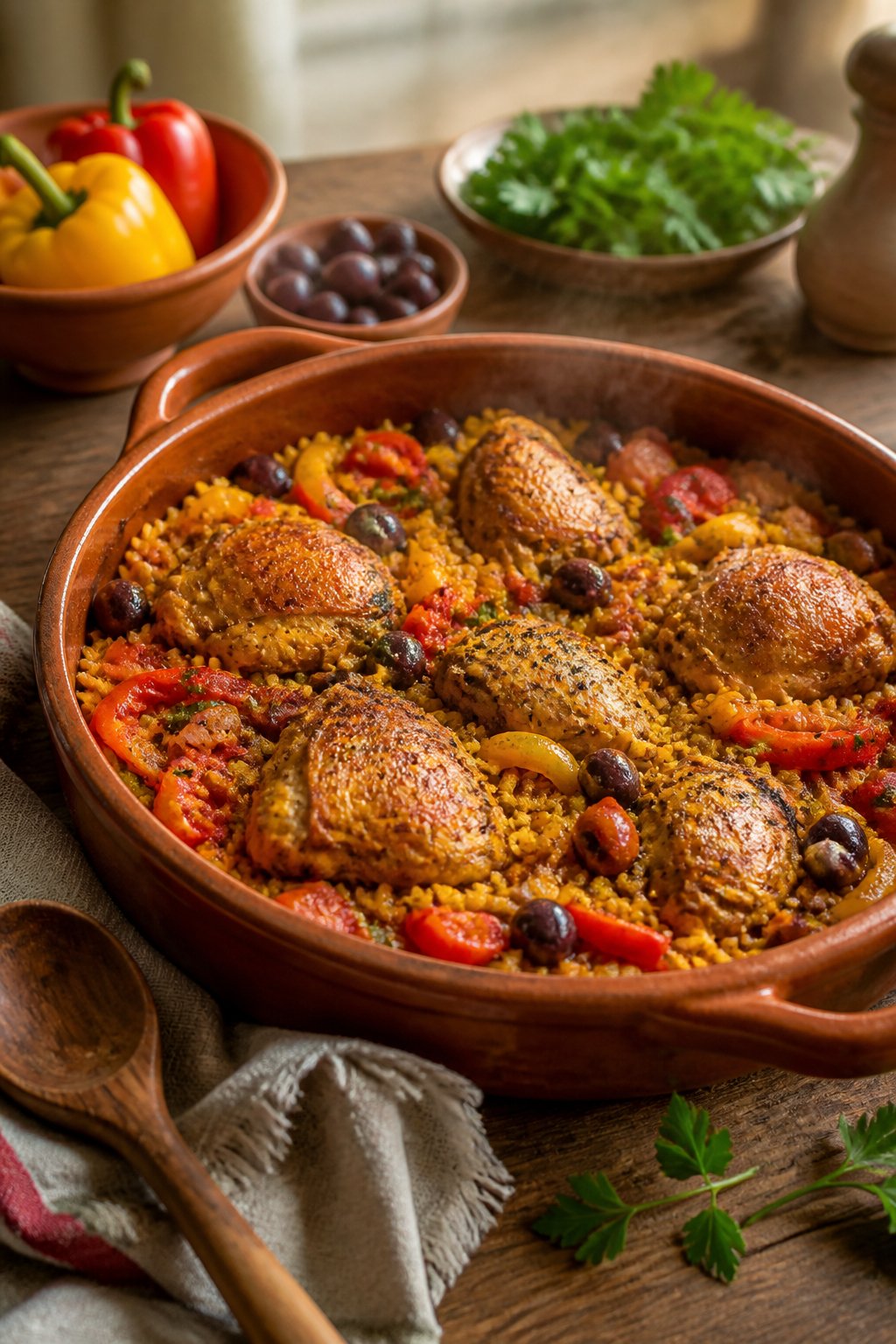 Delia Smith's Chicken Basque Recipe close-up, ready to serve
