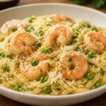 Easy One Pot Pea Shrimp Orzo Recipe