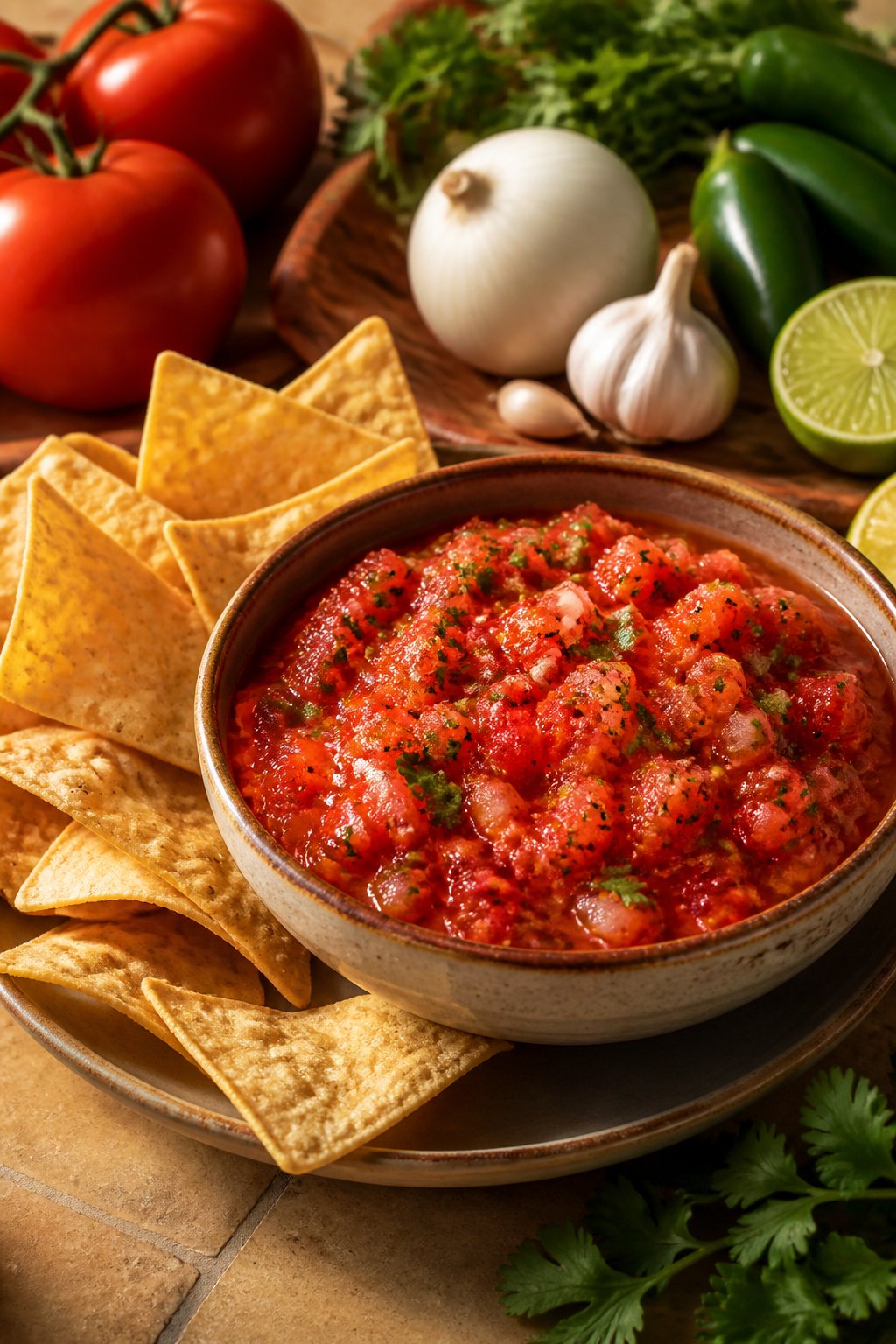 El Fenix Salsa Recipe close-up, ready to serve