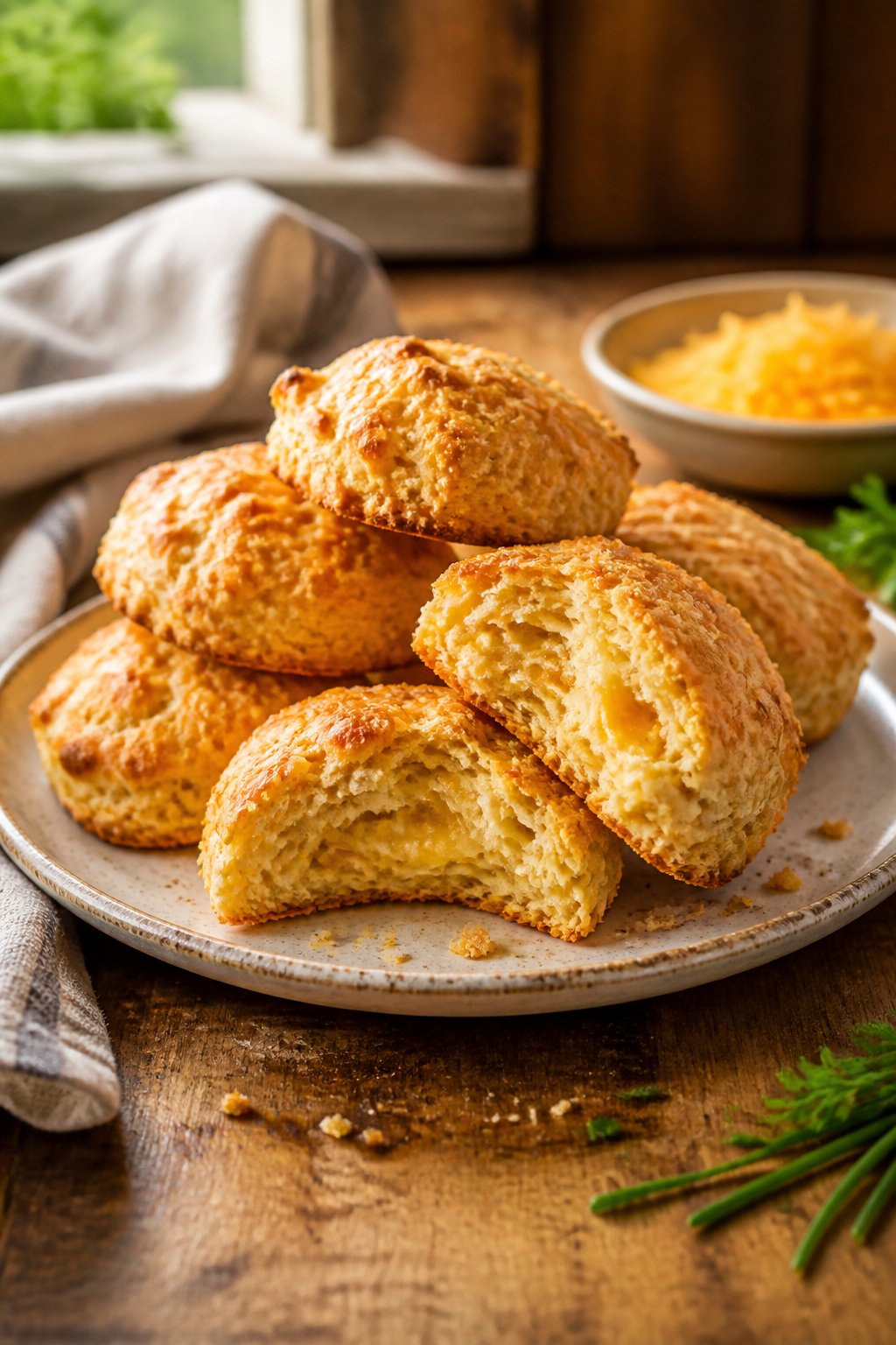 Hairy Bikers Cheese Scones Recipe close-up, ready to serve