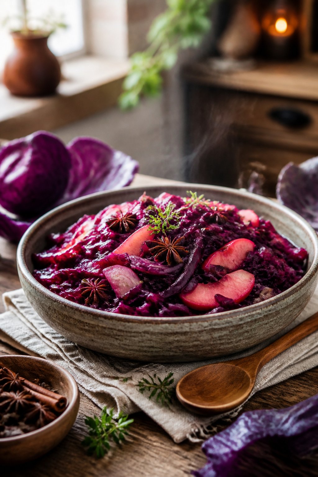 Hairy Bikers Red Cabbage Recipe close-up, ready to serve