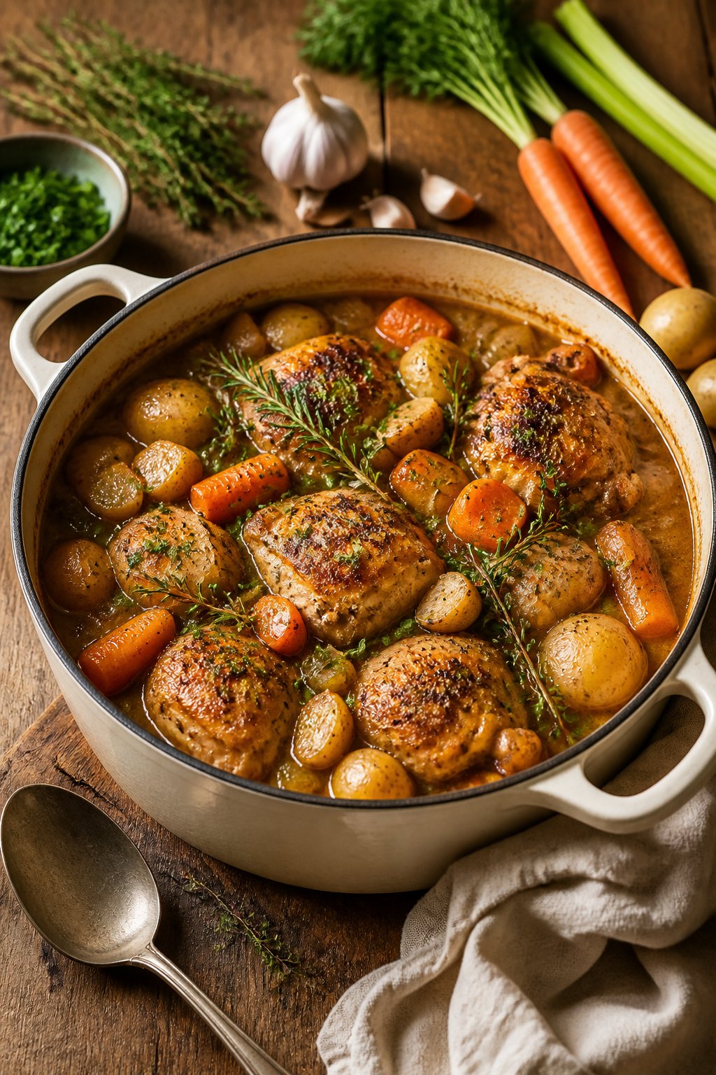 Jamie Oliver Chicken Casserole Recipe close-up, ready to serve