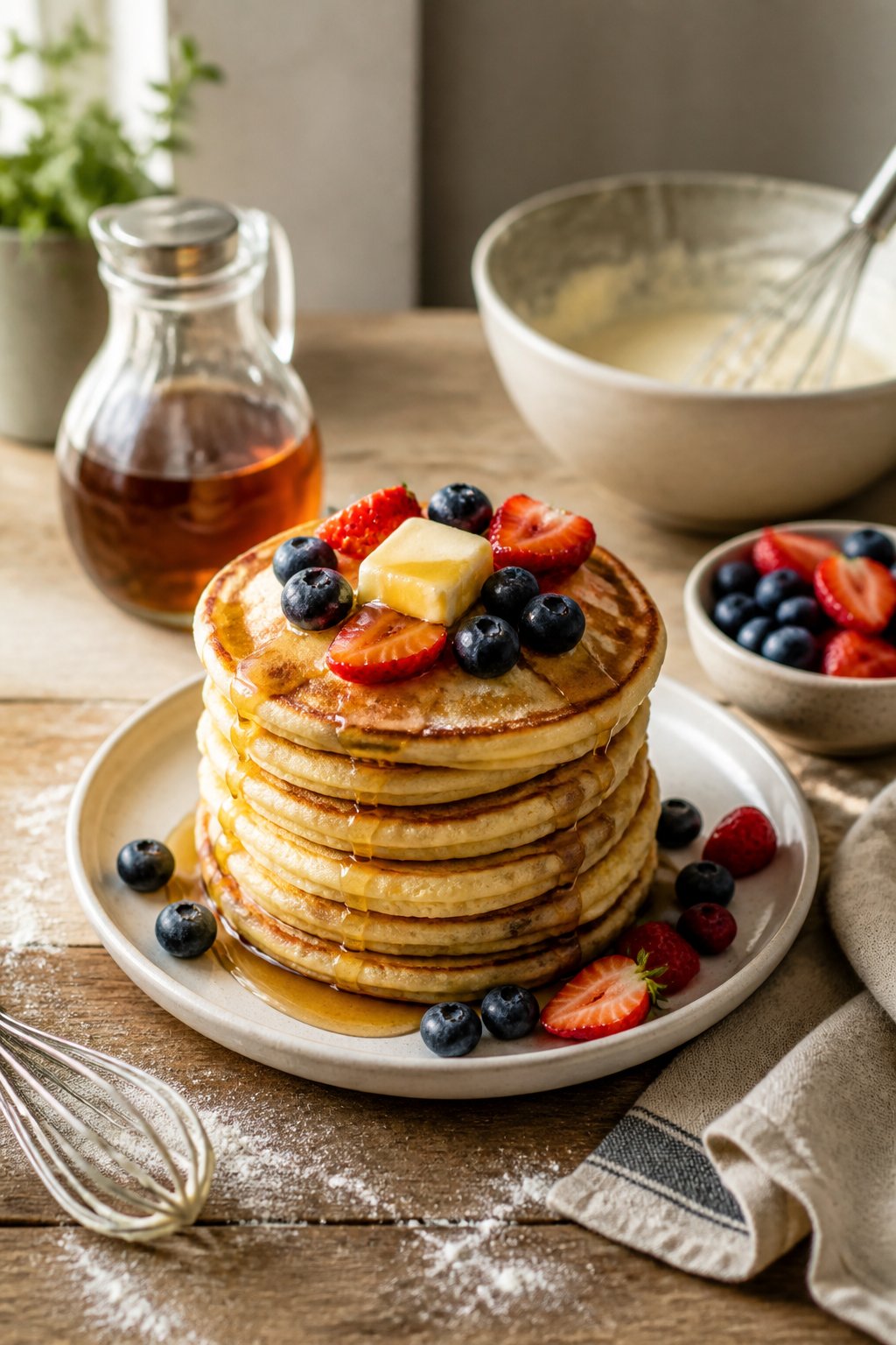 Jamie Oliver Pancakes Recipe close-up, ready to serve