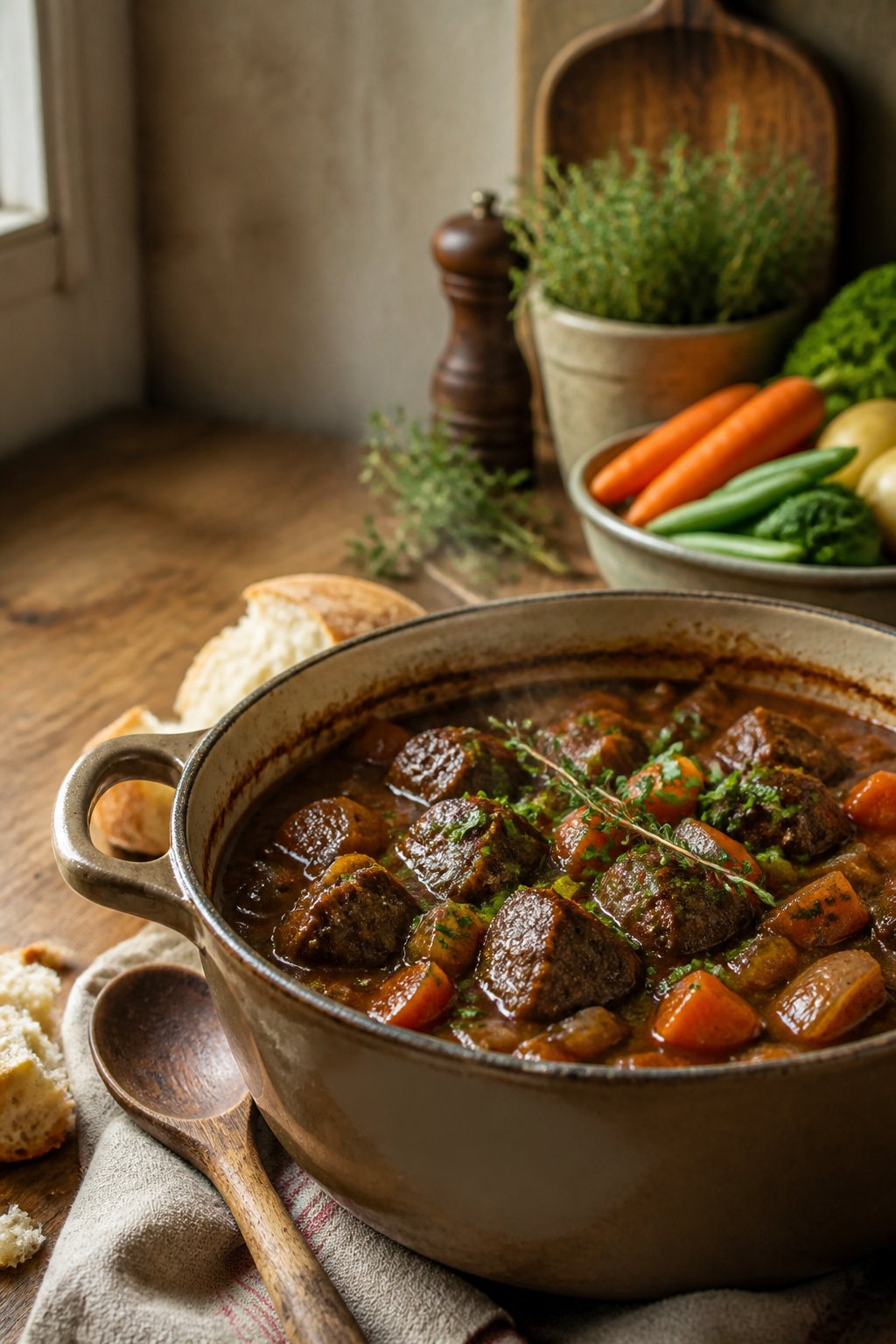 Mary Berry Beef Casserole Recipe close-up, ready to serve
