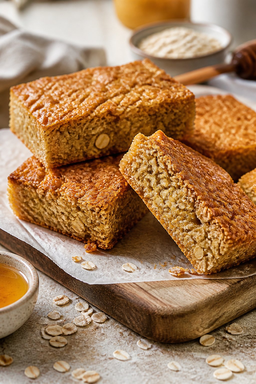 Mary Berry Flapjacks Recipe close-up, ready to serve