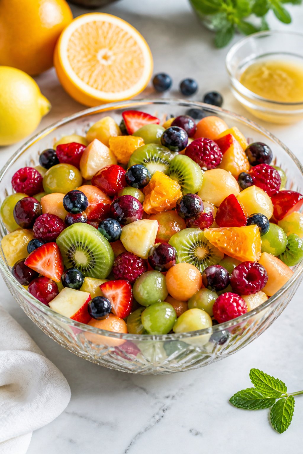 Mary Berry Fruit Salad Recipe close-up, ready to serve
