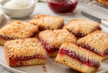 Mary Berry Jam And Coconut Tray Bake Recipe