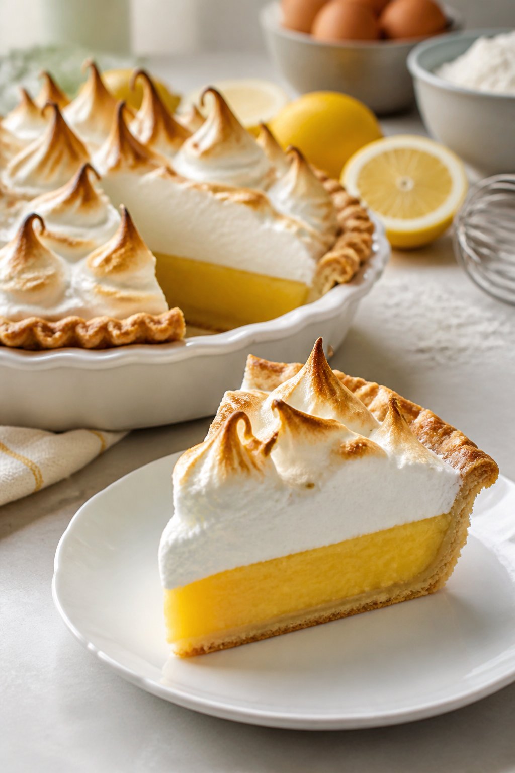 Mary Berry Lemon Meringue Recipe close-up, ready to serve
