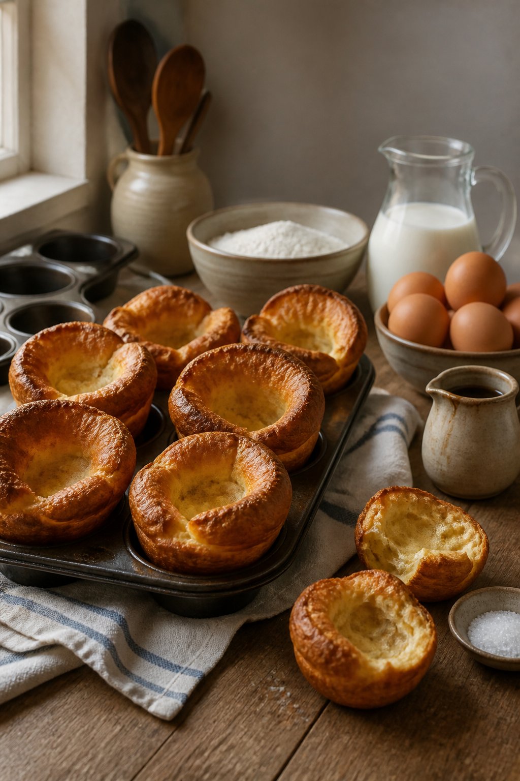 Mary Berry Yorkshire Pudding Recipe close-up, ready to serve
