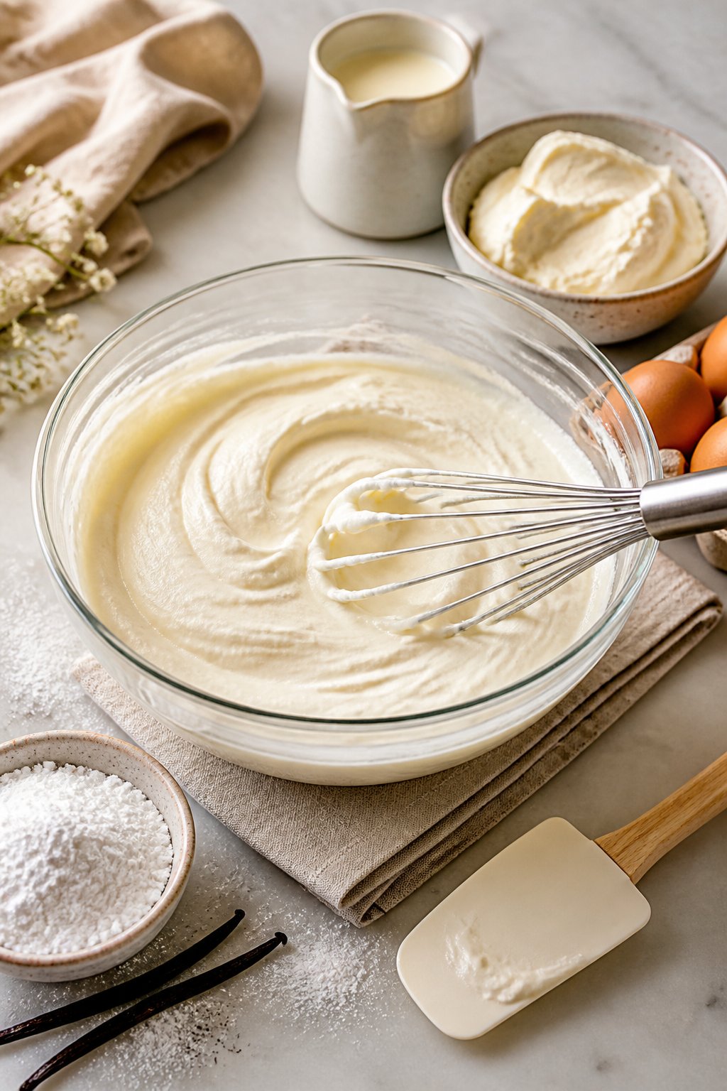Mascarpone Cheese Cream Recipe close-up, ready to serve