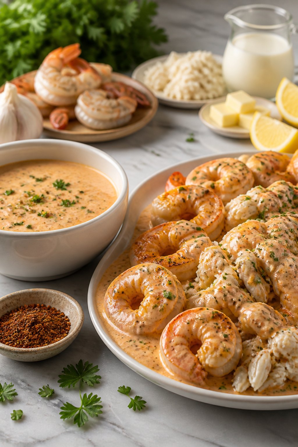 Pappadeaux Alexander Sauce Recipe close-up, ready to serve