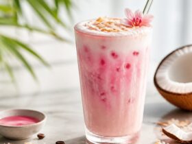 Pink Coconut Iced Latte Recipe