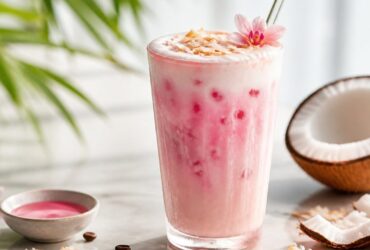 Pink Coconut Iced Latte Recipe