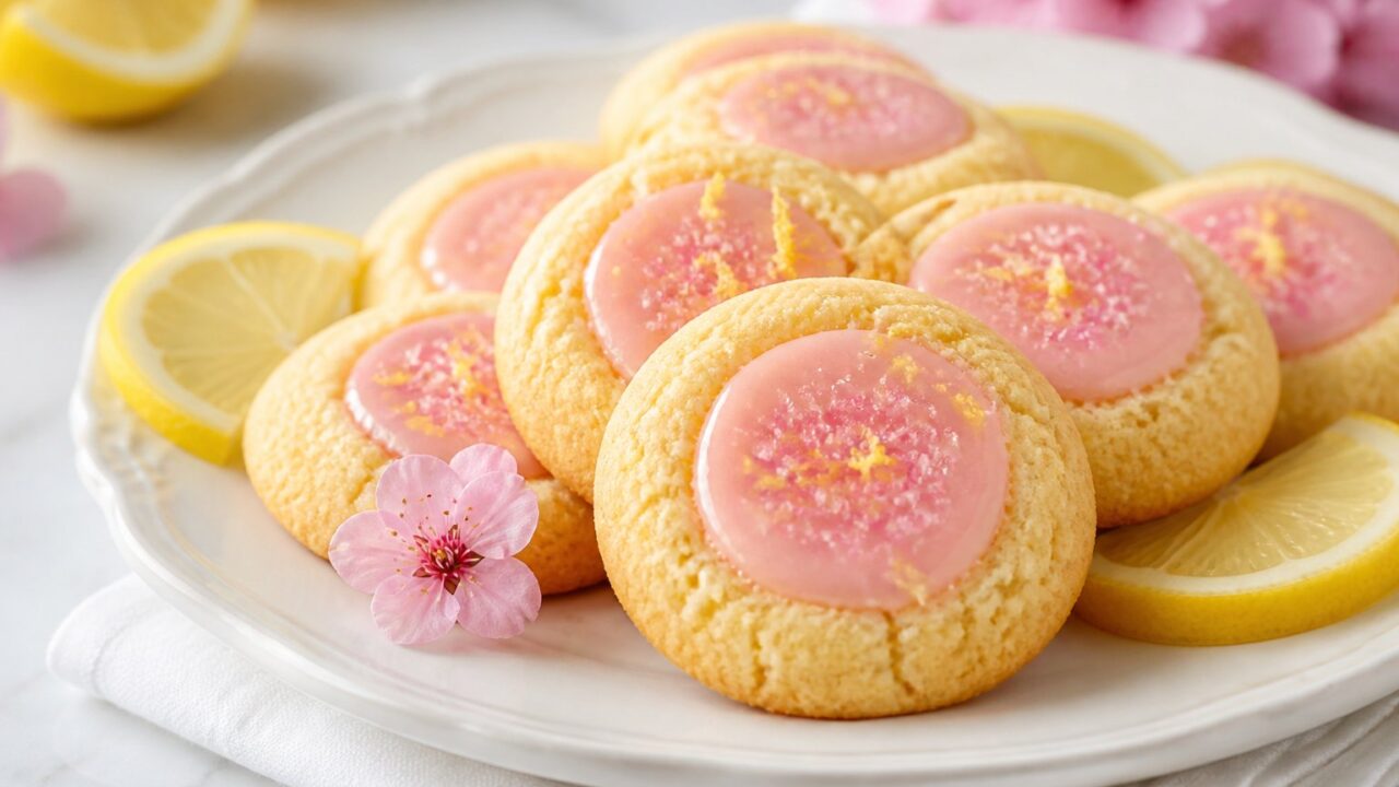 Pink Lemonade Thumbprint Cookies Recipe