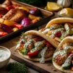 Sheet Pan Chicken Pitas With Herby Ranch Recipe