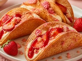 Strawberry Crunch Cheesecake Tacos Recipe