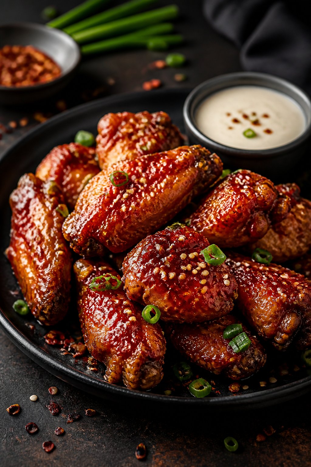 Yard House Korean Wings Recipe close-up, ready to serve